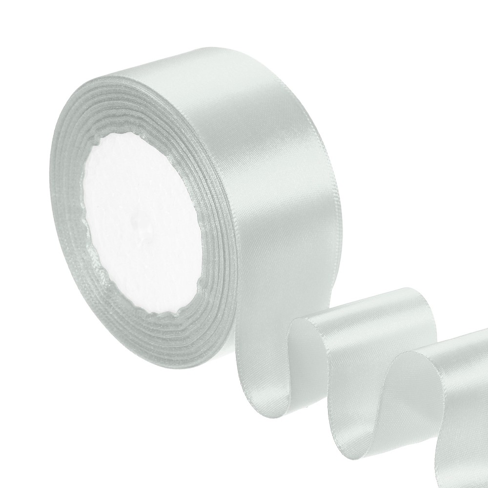 1.5 Inches x 24 Yards Satin Ribbon Roll Gift Wrapping Ribbon, Silver