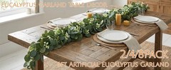 Artificial Eucalyptus Garland 4 Pack, Faux Eucalyptus Greenery Garland 6 ft,