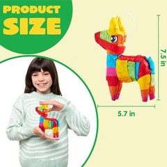 De Mayo 8 pcs Mini Donkey Pinatas 5.7″x7.5″ Rainbow Color for Fun Fiesta Taco Pa