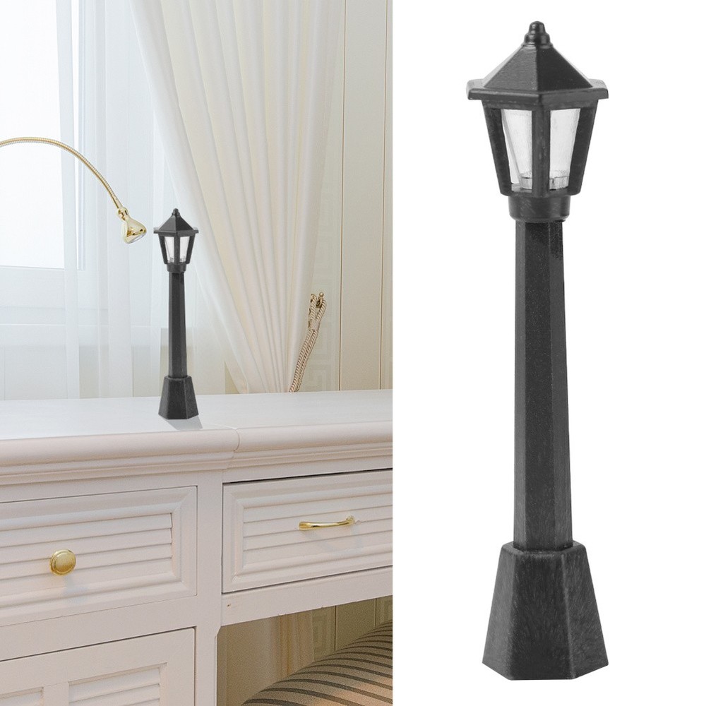 3 Pcs Miniature Scenery Layout Dollhouse Lamp Garden Accessories