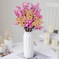 12 Pack Gold Glitter 18th Birthday Centerpiece Sticks, 18 Fabulous Table Topper