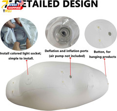 LED PVC Inflatable Cloud Balloons for Wedding/Event/Party Decor 4.92ft Long NEW