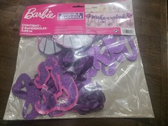 Barbie Deluxe Glitter Make A Splash Banner Party Supplies 12 ft 2 Pieces New