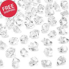 150Pc Fake Acrylic Diamond Plastic Ice Rocks Vase Filler Party Wedding Decor