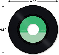 Vinyl Record Cutouts 4.5″ | Disco Party Decorations, 80s 70s 60s Rock and Roll P
