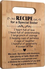 Functional Bamboo Cutting Board for Sisters – Celebrate Friendship and Love