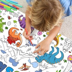 Dinosaur Giant Coloring Poster for Kids 30×72 Inch, Dinosaur Large Coloring P…