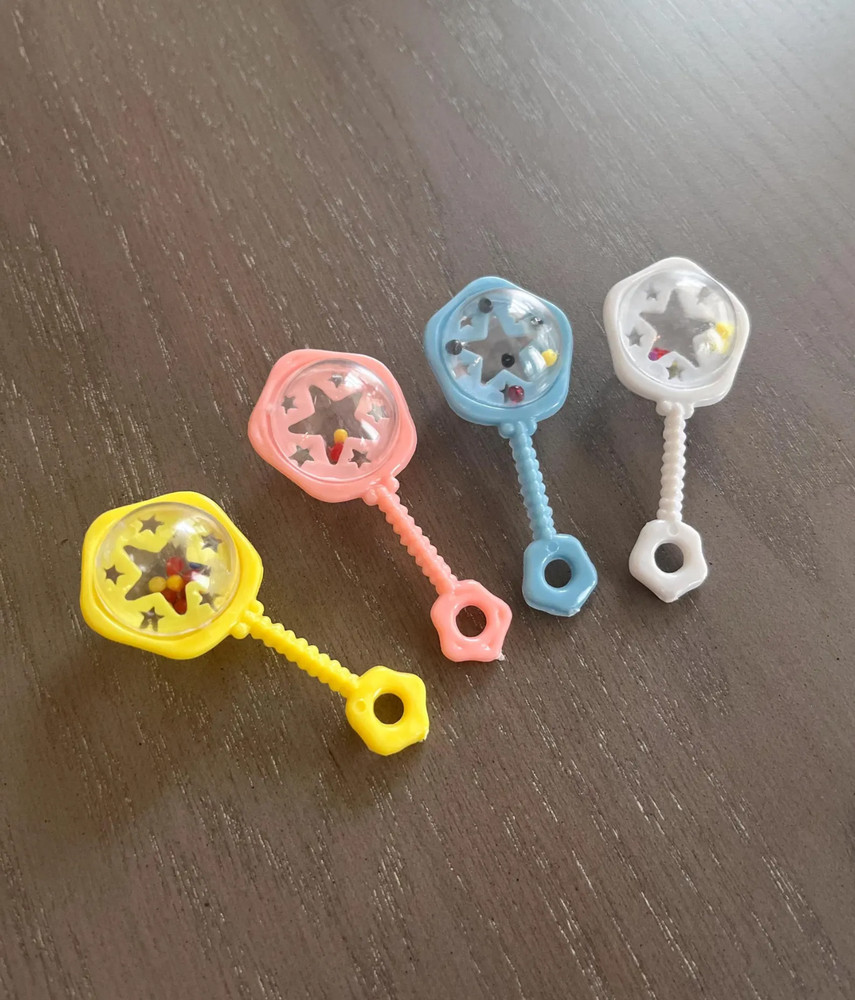 Small 2-1/2″ RATTLES ( Pack of 12) Baby Shower Party Favor Decor CHOOSE COLOR