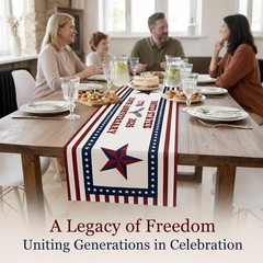 Patriotic 250 Celebration Table Runner – Ideal for Indoor & Outdoor Events