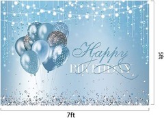 Birthday Photography Backdrop Banner Background Happy Birthday Party Decor 5x7ft
