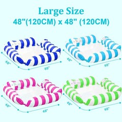 New Best 4 Pack Inflatable Pool Floats Adult Float Rafts Water Hammock with Cup