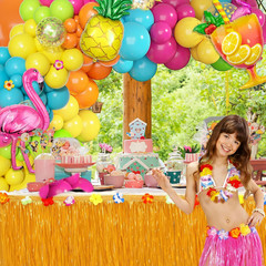 189Pcs Tropical Balloons Garland Arch Kit, Hawaiian Luau Summer Party Decoration