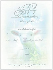 Baby Dedication Certificates – Pack of 6, 11″ × 8.5″ Silver Foil Embossed – Eleg