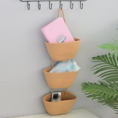 Modern Decor Wall Storage Basket Vertical Organizer Space-saving Design