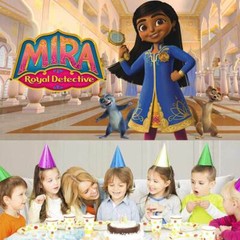 Mira Birthday Backdrop Party Supplies Theme Banner Background Vinyl Kids 5x3ft