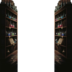 SP13619 Medieval Fantasy Wizard Shelf 2pack Magic Potions Poisons Alchemy Prop C