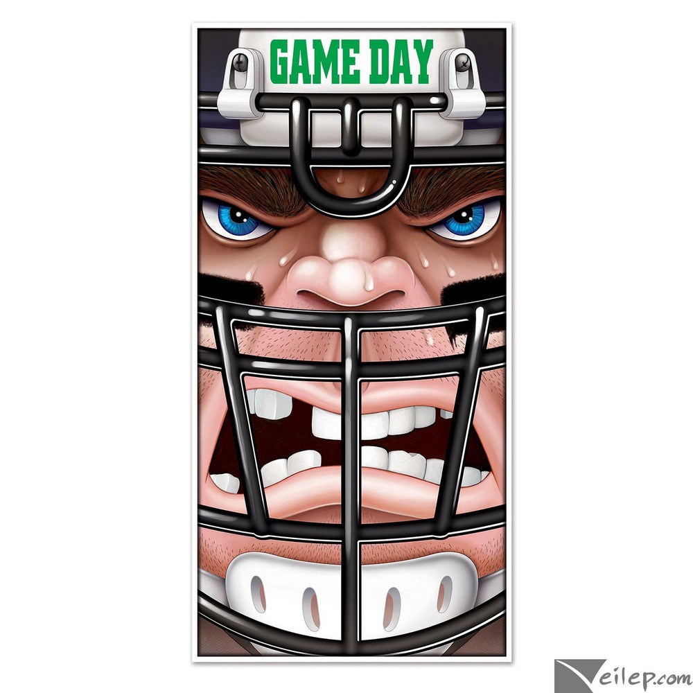 Beistle Fun Game Day Football Player Decoration 30″ x 5′ Plastic Door Cover