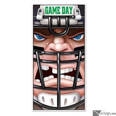 Beistle Fun Game Day Football Player Decoration 30″ x 5′ Plastic Door Cover