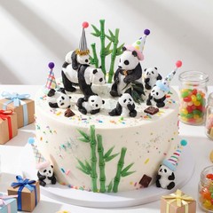 Colingmill 18 Pcs Panda Cake Toppers Birthday Party Decorations Mini Birthday…