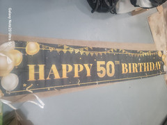 LARGE HAPPY BIRTHDAY BANNER 20» X 10′ USED 1 TIME EXCELLENT CLEAN CONDITION