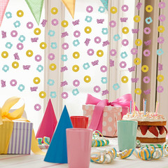 100Pcs Donut One Confetti, Gold Glitter Donut Grow up Paper Scatter, Sweet One P