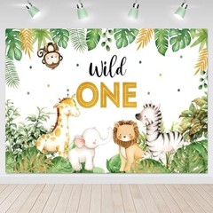 Wild One Birthday Decorations,Jungle Safari Animal Theme First Birthday