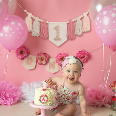 Handmade Boho Pink 1St Birthday High Chair Banner First Highchair Banner for Bab