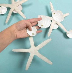 White Finger Starfish Sea Shell Garland Under The Sea Party Decorations Merma…