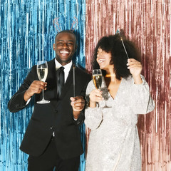 3 Pack Champagne Tinsel Backdrop, 3.3X6.6 FT Metallic Tinsel Foil Fringe Curtain