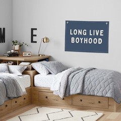 Long Live Boyhood Banner, Canvas Wall Hanging Banner Flag for Nursery Playroo…