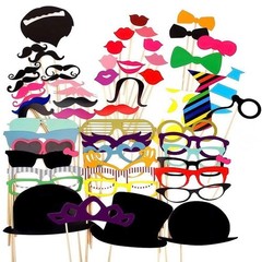 Party Props for Photo Booth Birthday Wedding Kids Adult Prom 58 Pcs, DIY…