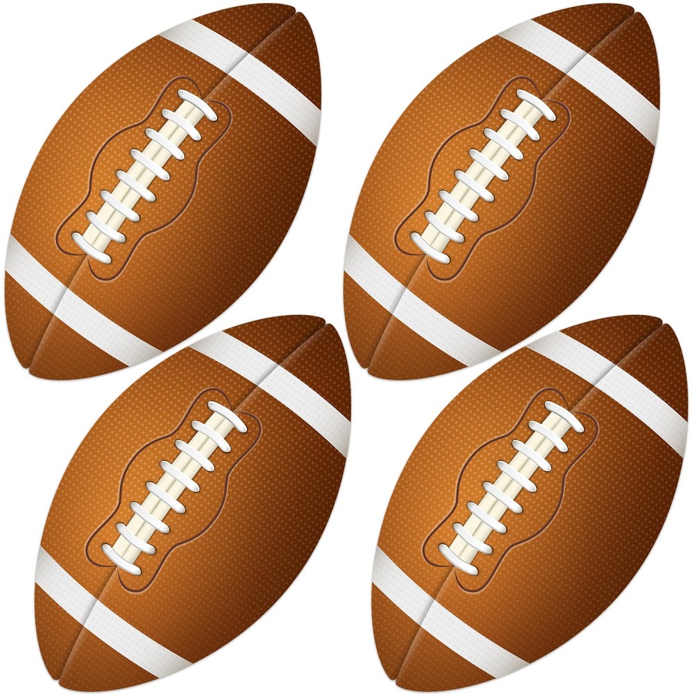 Large Football Rugby Paper Cutouts 10 Inch School Bulletin Board Decor 30 PCS
