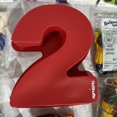 Birthday Party Balloon & Decoration Lot-Qualatex,Anagram, Number 2