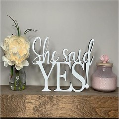 She Said Yes Wedding Engagement Centerpiece Table Decor,Bridal Shower Wedding