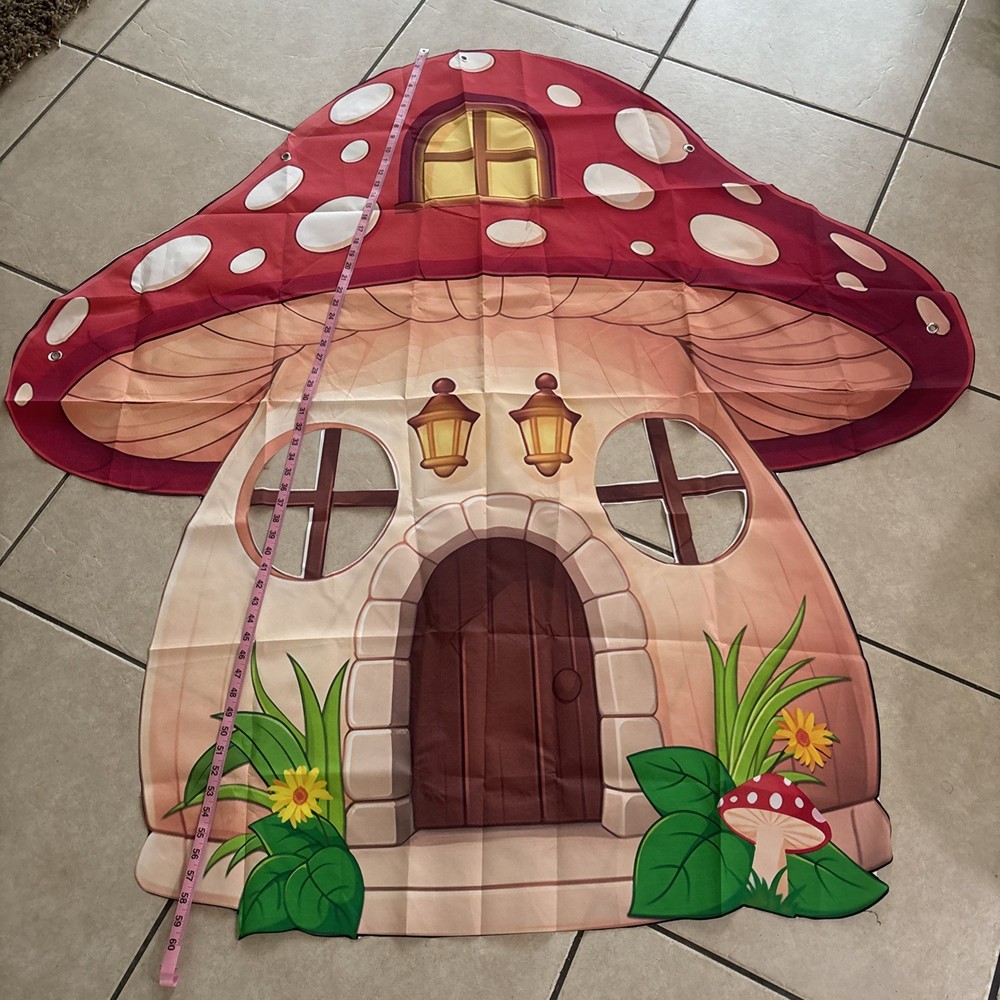 Fairy Birthday Party Decoration Mushroom Party Photo Booth Props Porch Banne
