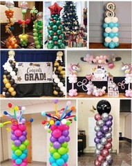Sturdy 7ft Balloon Tower Pillar Kit – Reusable & Easy to Assemble, Set of 2