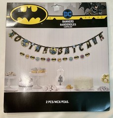 BATMAN HEROES UNITE SUPERHERO PARTY ~ 2 PACK «TO THE BAT CAVE» BANNER DECOR~ NEW