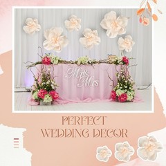 24 Pcs Tissue Flowers, Crepe Flowers Decorations 8″ 10″ 12″ for Wedding Party…