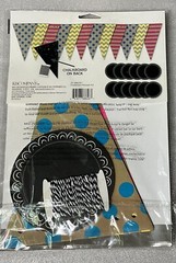 K & Company Chalkboard Pennant Party Craft Kit NEW Halloween Birthday