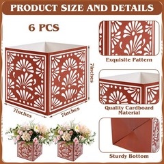 Mexican Party Centerpiece Boxes Cinco de Mayo Wedding Table Decorations 6pc