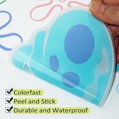 117 PCS Jellyfish Bubbles Wall Stickers Under The Sea Birthday Party