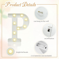 4-Piece Illuminated PROM Letters Kit for Graduation Decorations, Class of 2026