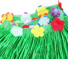 6-Pack Hawaiian Grass Table Skirt (9 ft. x 29.5 in.),Hawaiian Table Skirt, Green