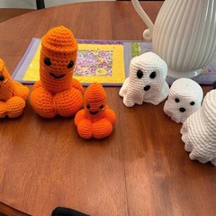 Halloween Crochet Set Ghost Pumpkin Ghost Handmade Crochet Stuffed Toys Festival