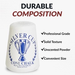 Hathaway Silver Cup Cone Talc Chalk, White 1 Count (Pack of 1)