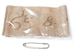 65Th Birthday Sash and Tiara for Women, Rose Gold Birthday Set New