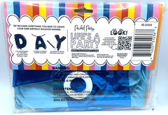 Pached Party Birthday Vibes Multi Color Mylar Balloon Banner 22 Feet