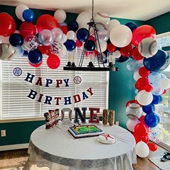 Red White Blue Balloons, 60pcs Pearl Navy Light 12 inch 60pcs Red Blue White