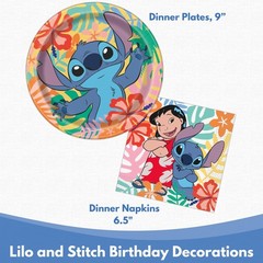 Lilo and Stitch Birthday Party Decorations for 16 – Pack with Multicolor