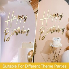 Happy Birthday Sign for Backdrop Large Happy Birthday Sticker Letter Acrylic